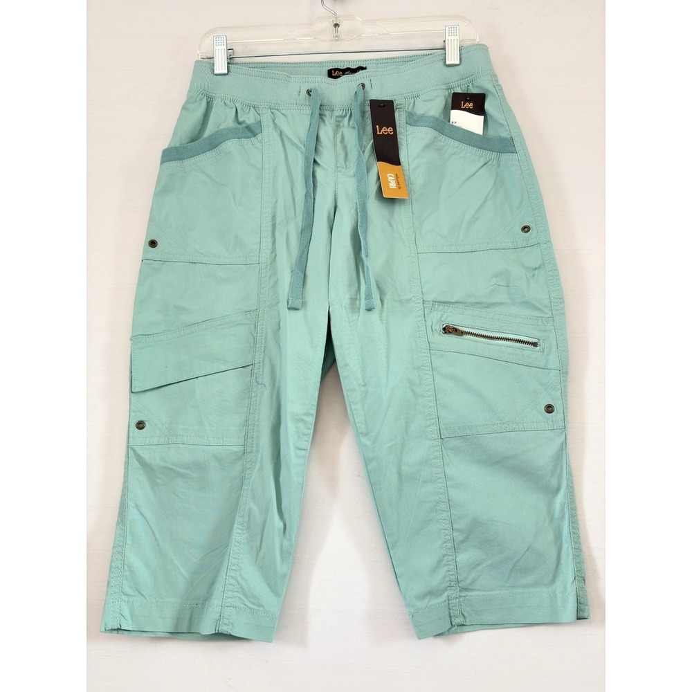 Lee® Womens Aquifer Relaxed Fit Cargo Capri Pants 8P NwT